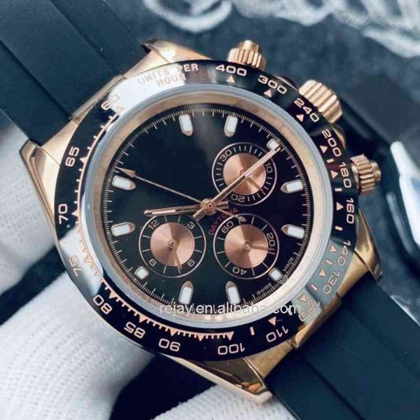 

fashion designer watches automatic asia 2813 mechanical watch mens rose gold waterproof watches men 116515 crystal oyster rubber strap wrist, Slivery;brown