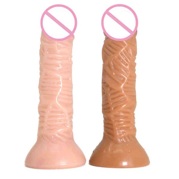 Nxy Dildos Dongs Frauen Farbe Nachahmung Wahre und Falsche Penis Manuelle Kunst Mini Kleine Erwachsene Sex Produkte 220507