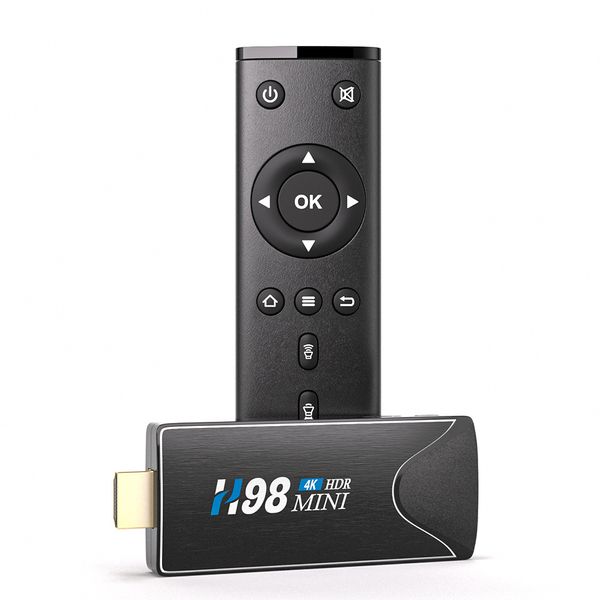 H98mini H98 Mini Smart TV Stick Dongle Android 10 Caixa de TV 2GB 8GB 16GB Allwinner H616 4K HDR WIFI BT Remote
