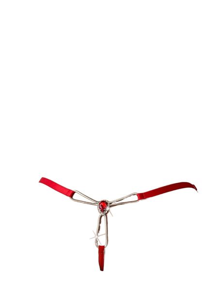 

lace ring linked panty r8p3#, Black;red