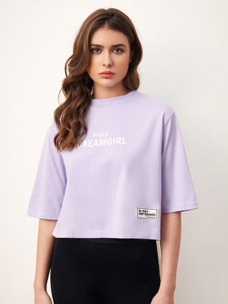 

japanese letter patched detail tee 58kx#, White