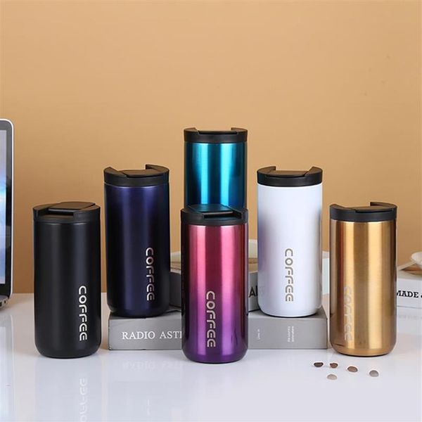 

350ml/500ml double stainless steel 304 coffee mug leak-proof thermos travel thermal cup thermos water bottle for gifts2103273d