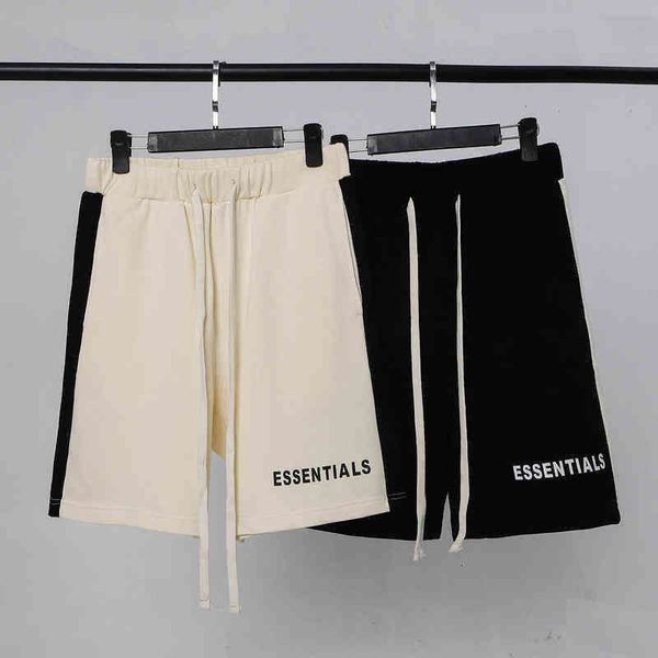 

high street god double track essentials side stitching shorts men's five point pants sports trend ladies' casual sweet trend is ey, White;black