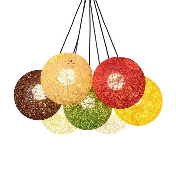 Подвесные лампы ресторан плетеные виноградные шарики