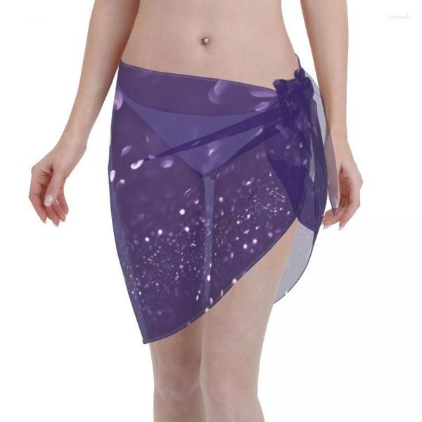 Damenbadebekleidung 2022 Frauen Schal Bikini Cover-Ups Wrap Kaftan Sarong Strand Sexy Röcke Blured mit blinkenden Sternen Badeanzug