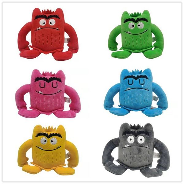 6 pz all'ingrosso 15 cm il colore mostro emozione giocattoli di peluche per bambini regali het kleurenmonster peluche bambola bambini compleanno decorazioni di natale