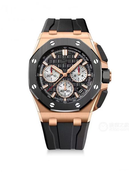 

jf 26420 watch diameter 44 mm thick 17 mm equipped with 3126 automatic timing machine movement ceramic ring mouth sapphire glass mirror fluo, Slivery;golden