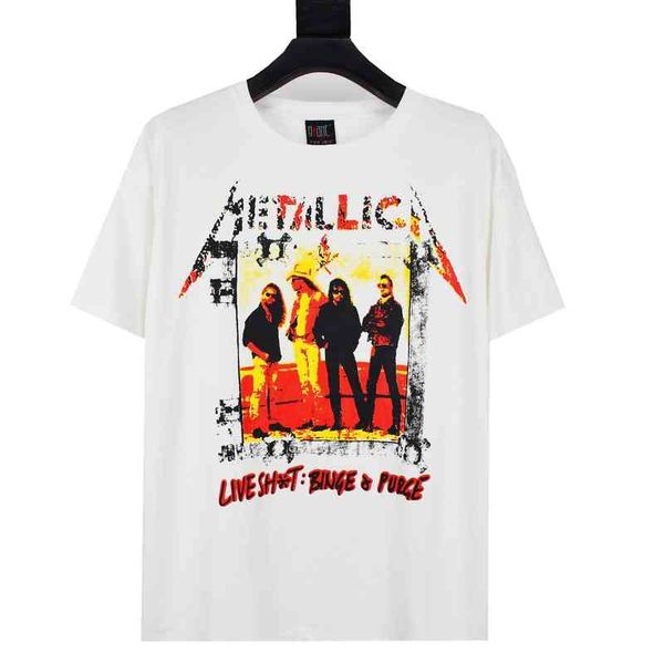 

men's t-shirts street people like printed short sleeve vintage style high fashion brand t-shirt cotton loose bottomed shirt, White;black