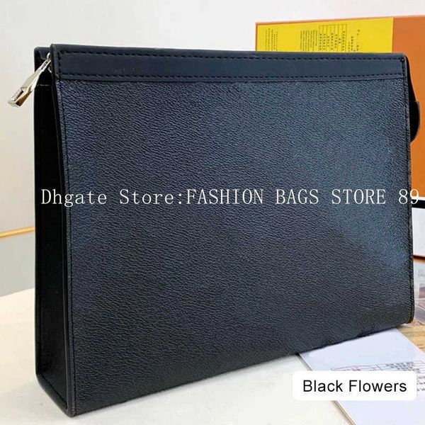 

clutchs fashion men women clutch bag classic document bags phone coverbag caoted canvas purse with dustbag box, Red;black