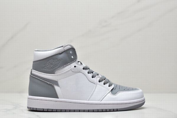 

with box 2022 1 high stealth basketball shoes men women grey white 1s sneaker