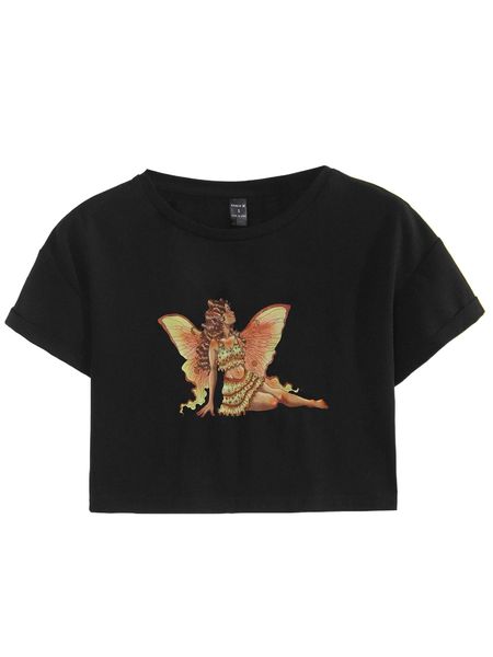 

x kenzie panessa figure graphic crop tee d7ff#, White