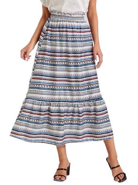 

paperbag waist ruffle hem skirt 897n#, Black