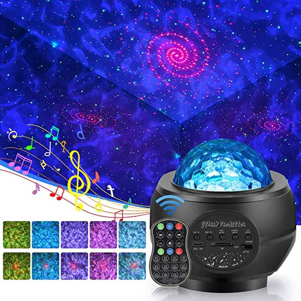 Smart Star Projector Lamp Galaxy Light Proctor для детей взрослые домашний ночной свет с Bluetooth -динамик Amesphere спальня