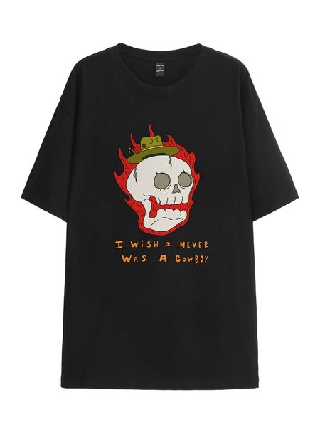 

x .scoot collection skull & slogan graphic drop shoulder tee h0jh#, White