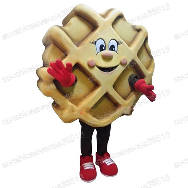 

halloween waffle mascot costume cartoon theme character carnival festival fancy dress christmas outdoor theme party adults outfit suit, Red;yellow
