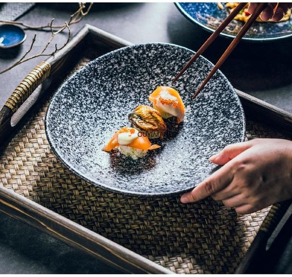 Блюдные тарелки традиционная китайская стиль нерегулярная форма причудливый керамический ужин фарфоровой фарфоровый десертный лоток кухня