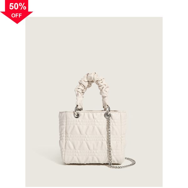 

2022 summer new high-grade diagonal straddle fashion wrinkled handheld fashionable retro women's totes shoulder bag