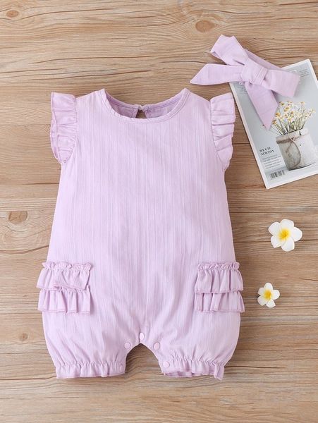 

baby girl's multi-level multi-layer ruffle shorts with hair band she, Blue