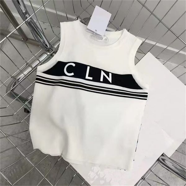 

women tank female summer vest fashion casual letter pattern tees ladies luxury brand embroidery 220325, White