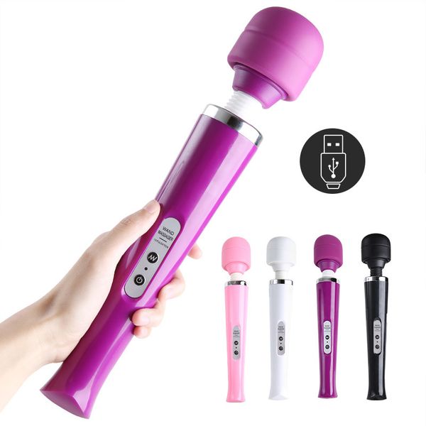 

huge magic wand vibrators toy for women usb charge big av stick female g spot massager clitoris stimulator machine
