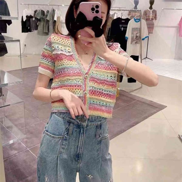 

women's hoodies sweatshirts high end xiaoxiang temperament cardigan women's clothing hollow knit slim fitting v-neck, Black