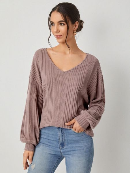 

solid v neck drop shoulder tee z6kx#, White