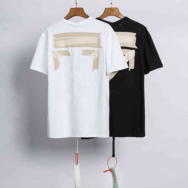 

mens fashion summer t shirts loose tees designers offs brands man women casual t-shirt luxury clothing street shorts sleeve letter arrow bl, White;black