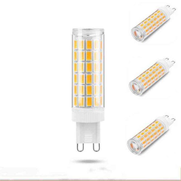 Самая яркая светодиодная лампа G9 AC220V 5W 7W 9W 12W Ceramic SMD2835 Светодиодная луковица теплый/прохладное прожектор белого цвета Замените галоген Light H220428