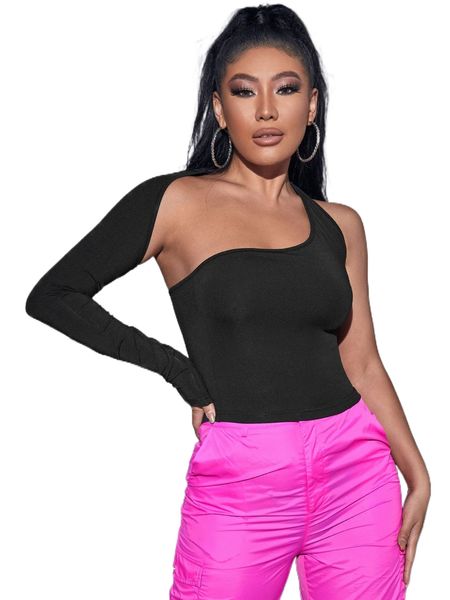 

sxy solid asymmetrical neck i5v5#, White