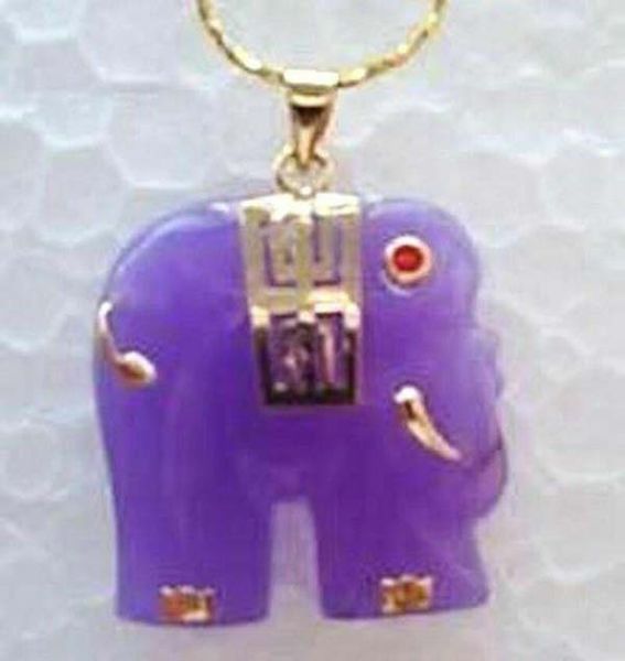 Очаровательное 25x25 мм фиолетовое нефритовое подвесное ожерелье 18 -дюймового класса AAA