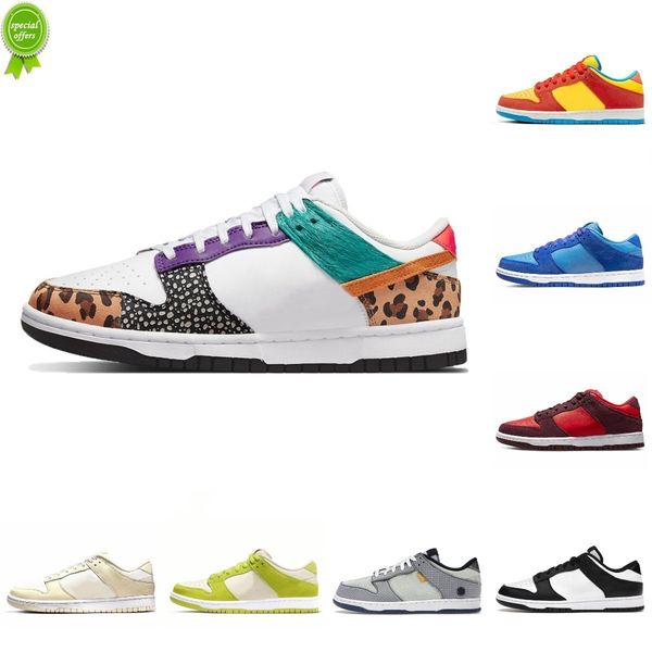

luxurys designers sb casual sports shoes animal dunks paisley unc blue raspberry women men trainers union low bart simpson green barber shop, Black