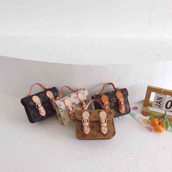 

new korean mini old flower postman foreign style little girl's hand bag messenger bag children's accessories change walletchildren, Black