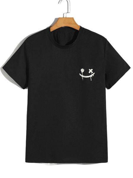 

men cartoon graphic tee o01x#, White;black