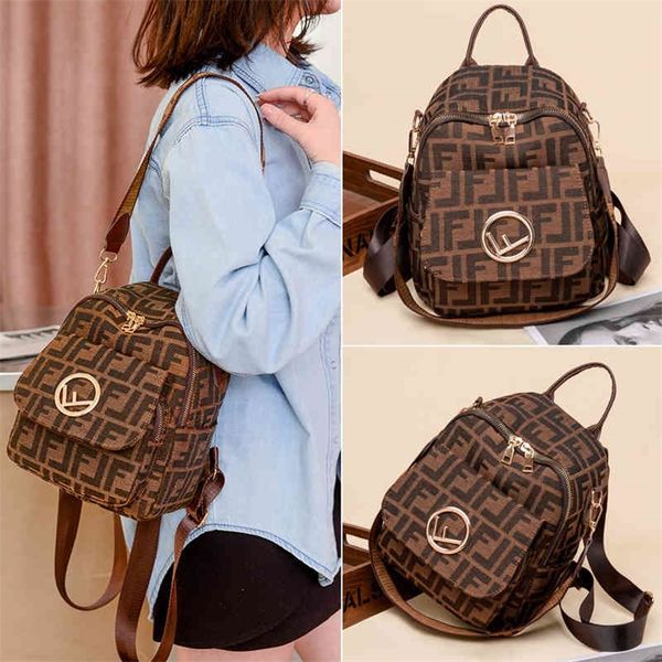 

backpack large capacity new female printed student schoolbag travel leisure backpack clearance outlet sale