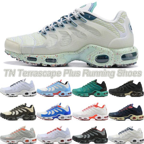 

2022 tn plus terrascape men running shoes male white flash crimson white pn dust sports sneakers trainers