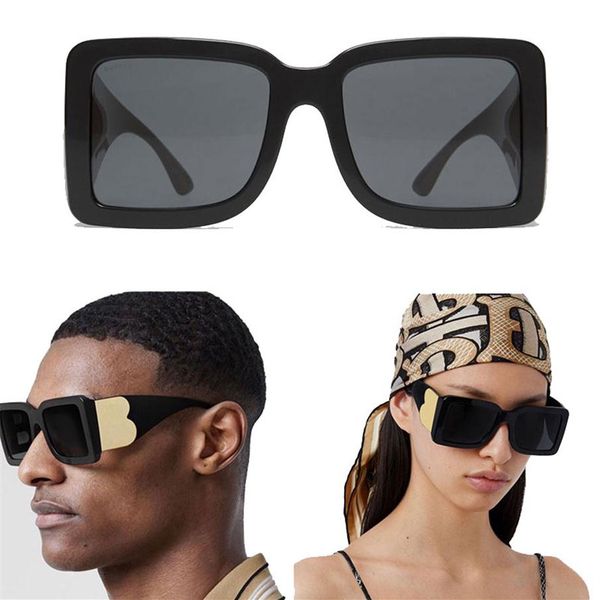 

designer sunglasses men black classic plate generous full frame 4312 glasse large protective sunglassess with original box204y, White;black