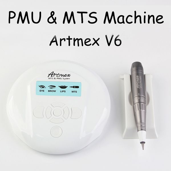 Profissional Microneedle System Artmex V6 MTS PMU Máquina de beleza Tattoo O olho de lábio de lábios semi -imóvel