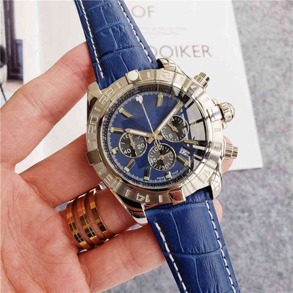 

seamaster watch for men mechanical wristwatch 0qn3 speedmaster men mechanical automatic chronograph designer wristwatch leather strap, Slivery;golden