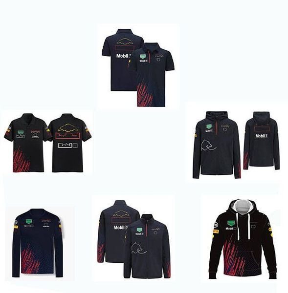 

f1 formula one lapel polo shirt new 2022 racing short sleeve same custom