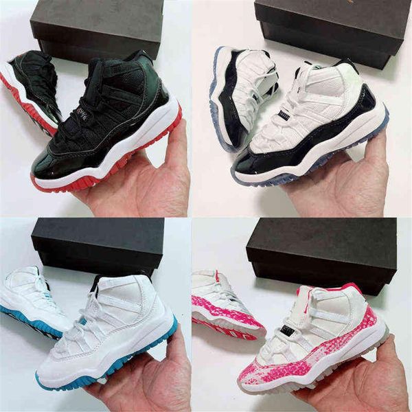 

jordons 11 jumpman 11s kids basketball shoes space jam 11s bred184b, Black