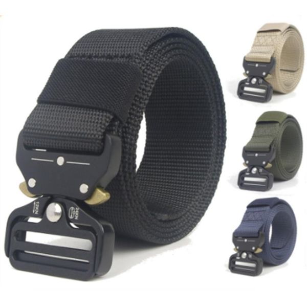 

125 * 3.8cm quick release buckle outdoor safety belt dry pure297v, Slivery;black