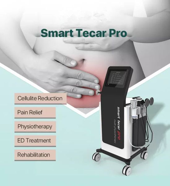 

ret cet ultrasound diathermy beauty equipment tecar shock wave physiotherapy pain treatment, Black;white