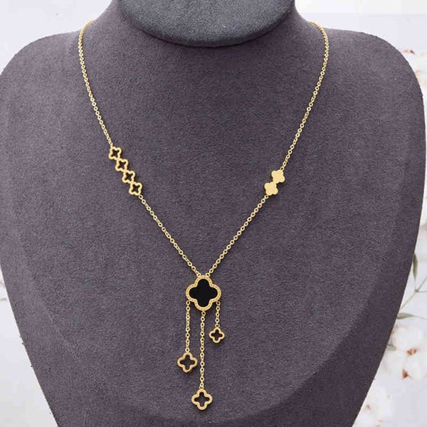 

luxury brand necklace bracelet silver chain designer jewelry gold plated accessories classic clover pendant necklaces women fashion valentin