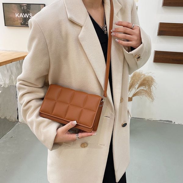 

luxury brand checked woman shoulder bags designer fashion square crossbody bag ladies pu leather women cosmetic bag