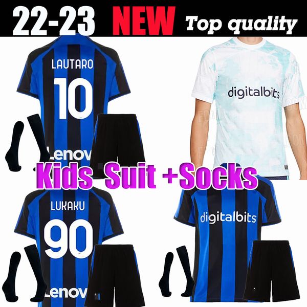 

2022 2023 lukaku inter milans soccer jerseys correa dzeko giroud barella lautaro skriniar bellanova de vrij 22 23 home away football shirt u, Black;yellow