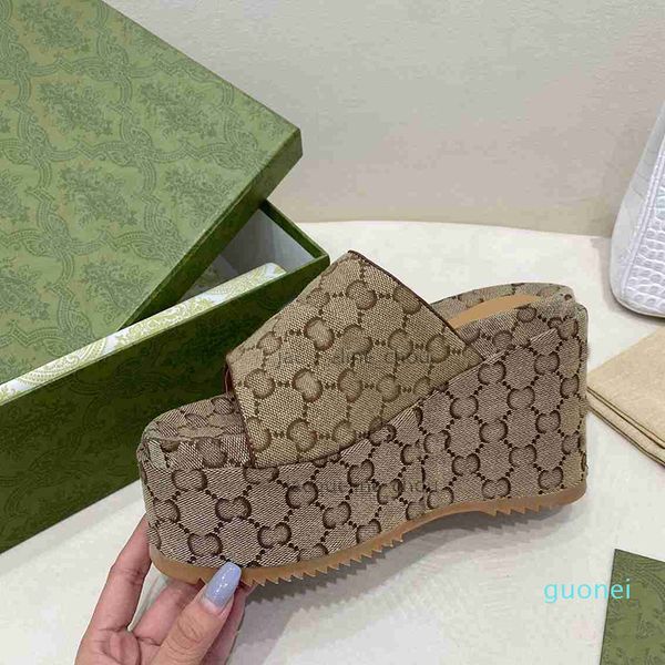 

basketball shoes sandals embroidered canvas wedges designer printing letter summer platform sliders luxury slides slippers w66
