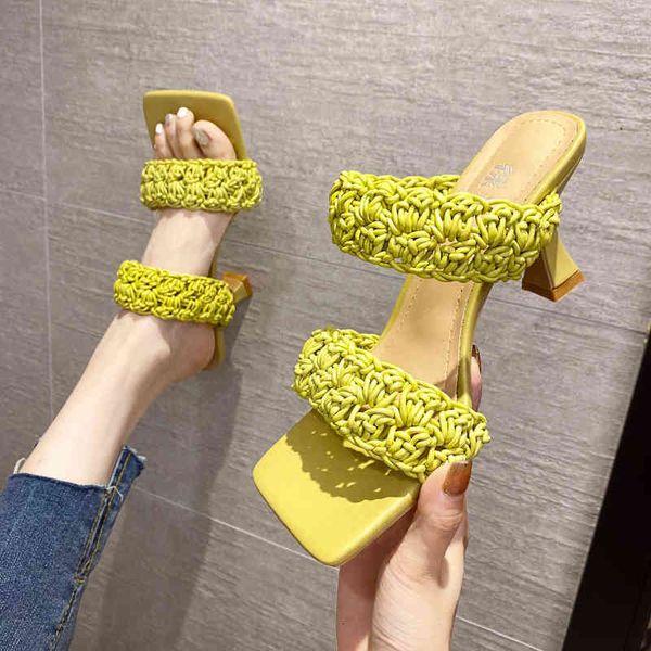 

summer woven open toe roman bohemian large high-heeled women's shoes, Black