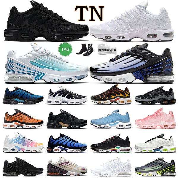 

2022 tn plus 3 running shoes mens black white laser blue neon green hyper pastel blue oreo women sneakers trainers outdoor sports