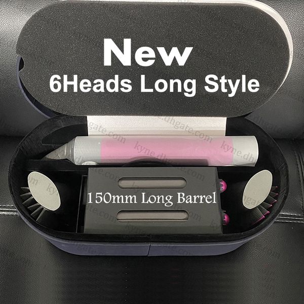 

new 150mm long barrel 6heads hair curler multi-function automatic curling irons with gift box hairs styling device hair dryer