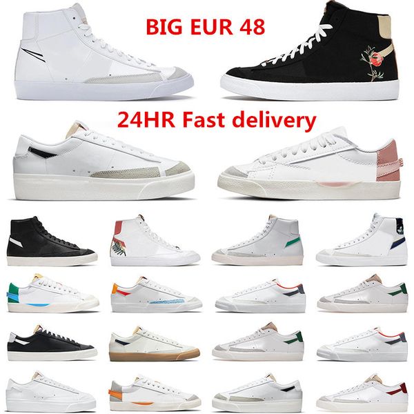 

blazer mid 77 casual shoes vintage blazers jumbo men women black white multi color white indigo pine green mens trainers designer platform